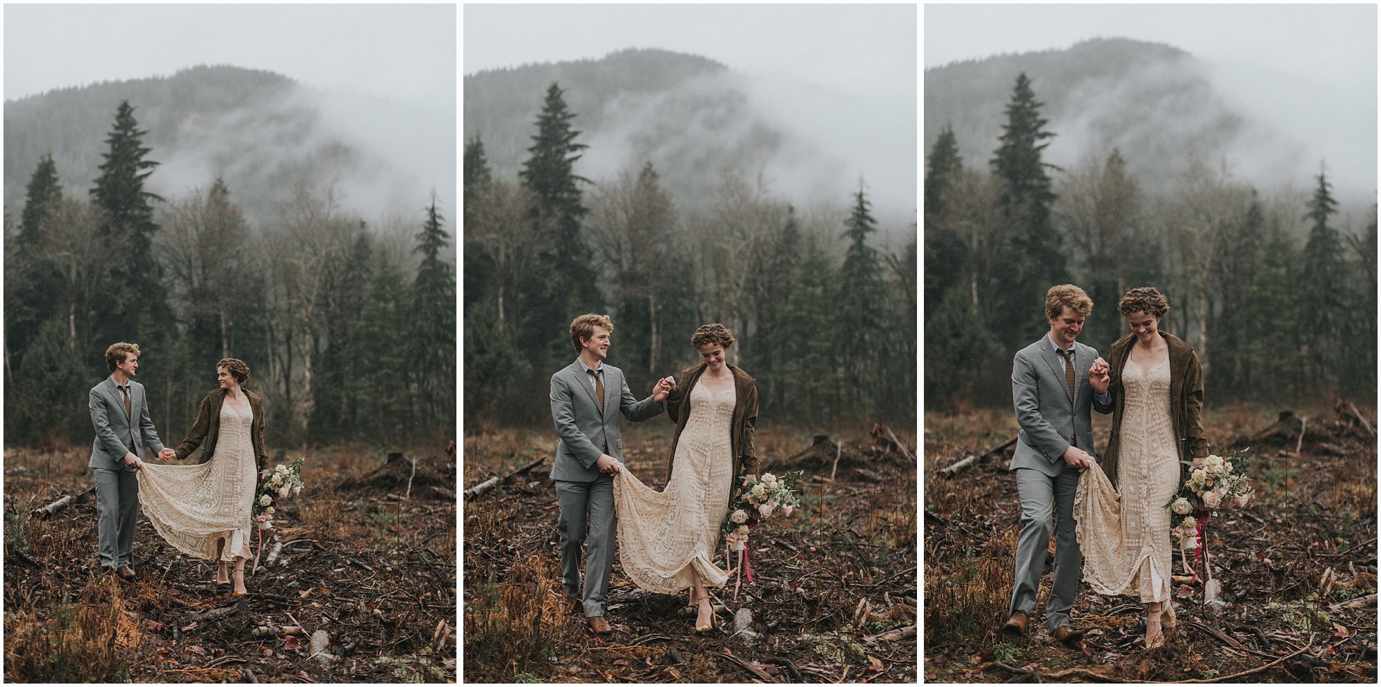 adventurous elopement photography couple